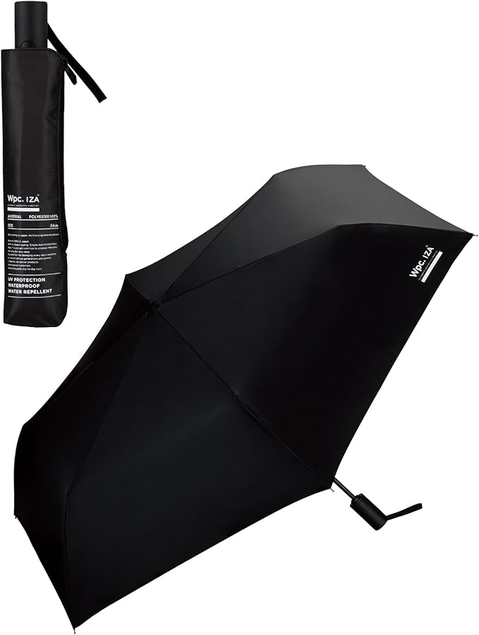 IZA(イーザ) 【Automatic & Safe】 日傘 折りたたみ ブラック