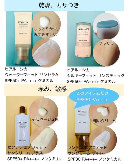 ヒアルーシカ ウォーターフィット サンセラム/SKIN1004/日焼け止めローションを使ったクチコミ(2枚目)