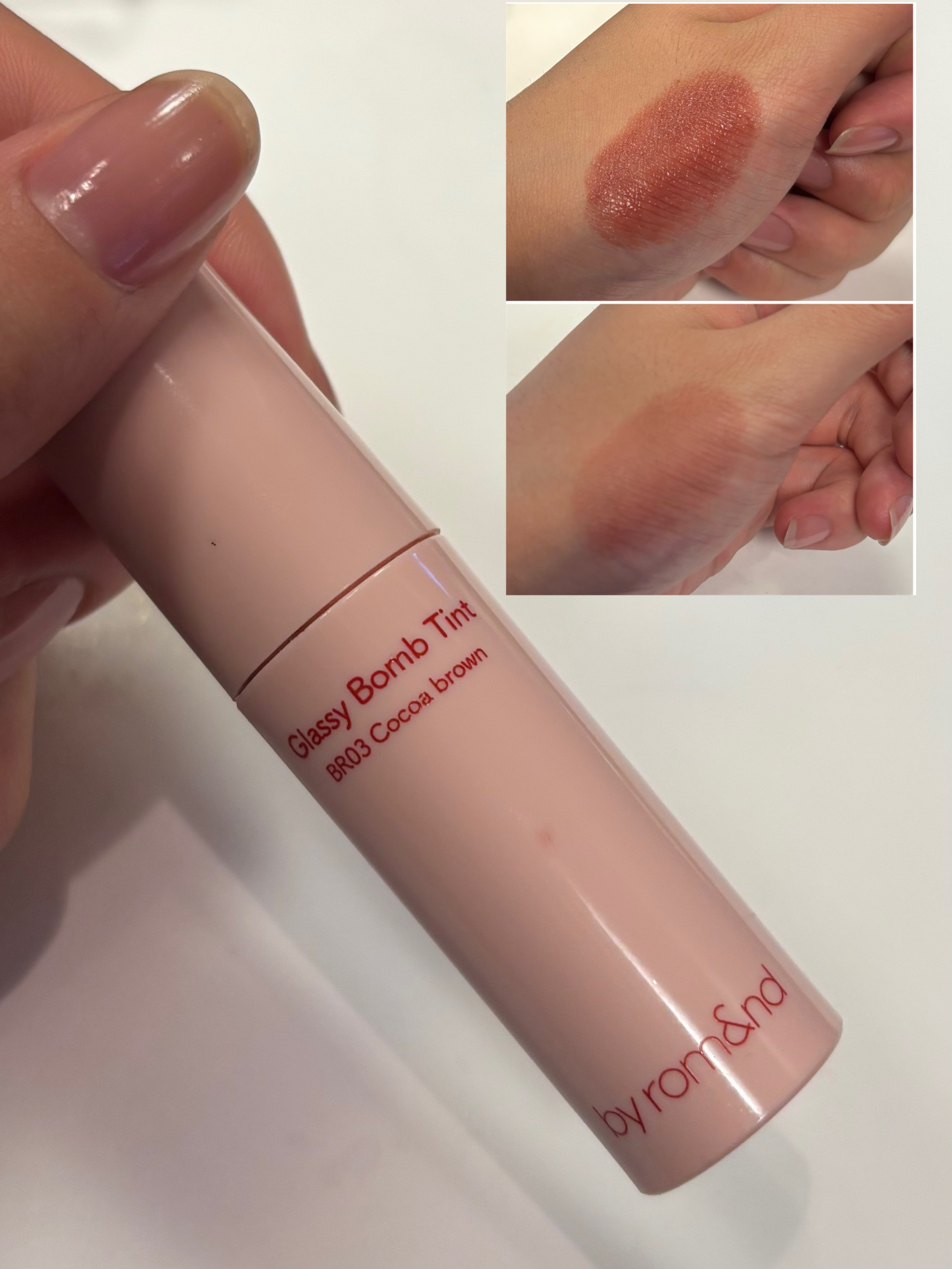 アンドバイロムアンド　グラッシーボムティント/&nd by rom&nd/リップティントを使ったクチコミ（2枚目）