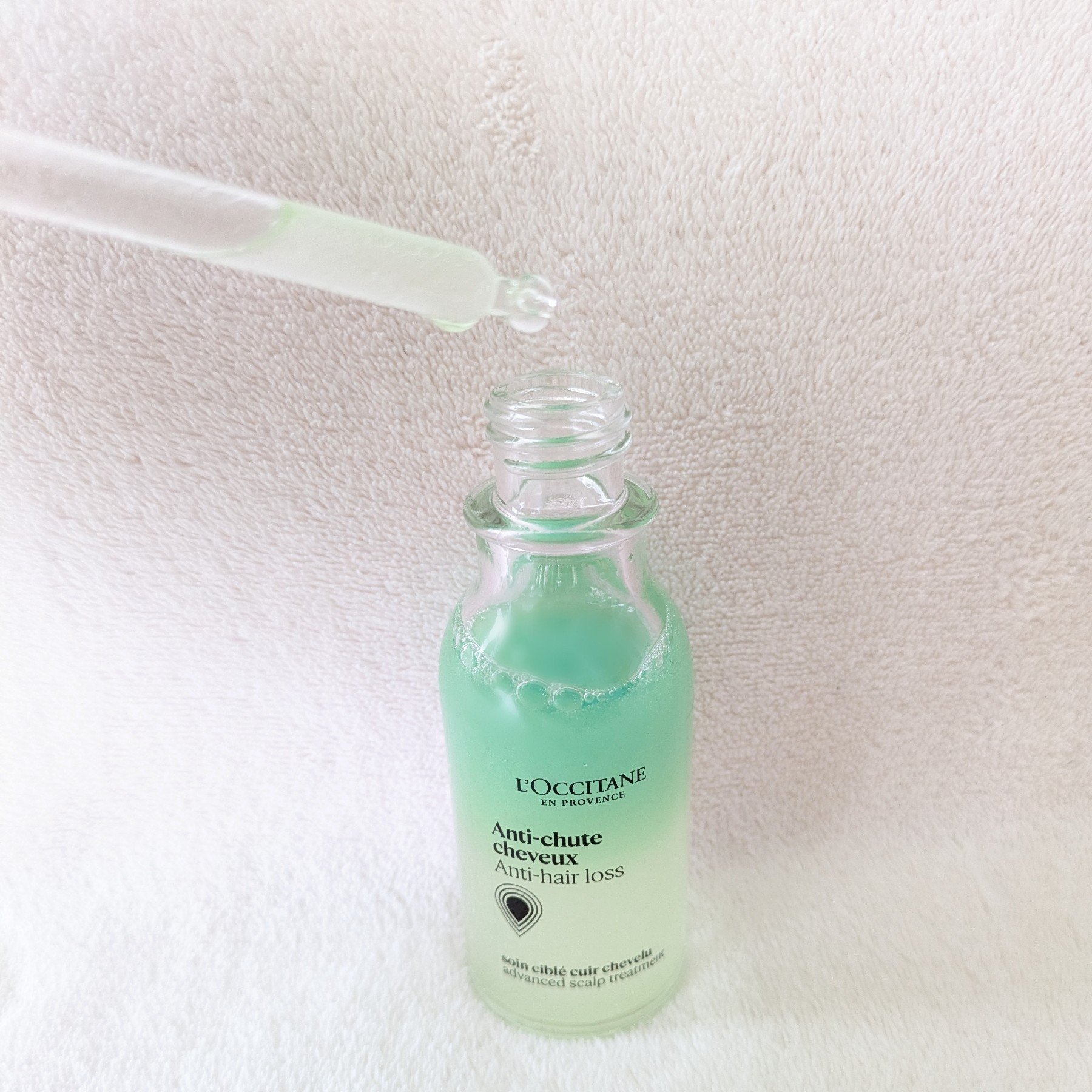 薬用 メディカル アンチヘアロスセラム/L'OCCITANE/頭皮ローションを使ったクチコミ（3枚目）