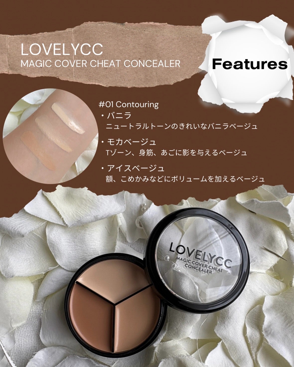 lovelycc マジックカバーチートコンシーラー/LOVELYCC/パレットコンシーラーを使ったクチコミ(2枚目)