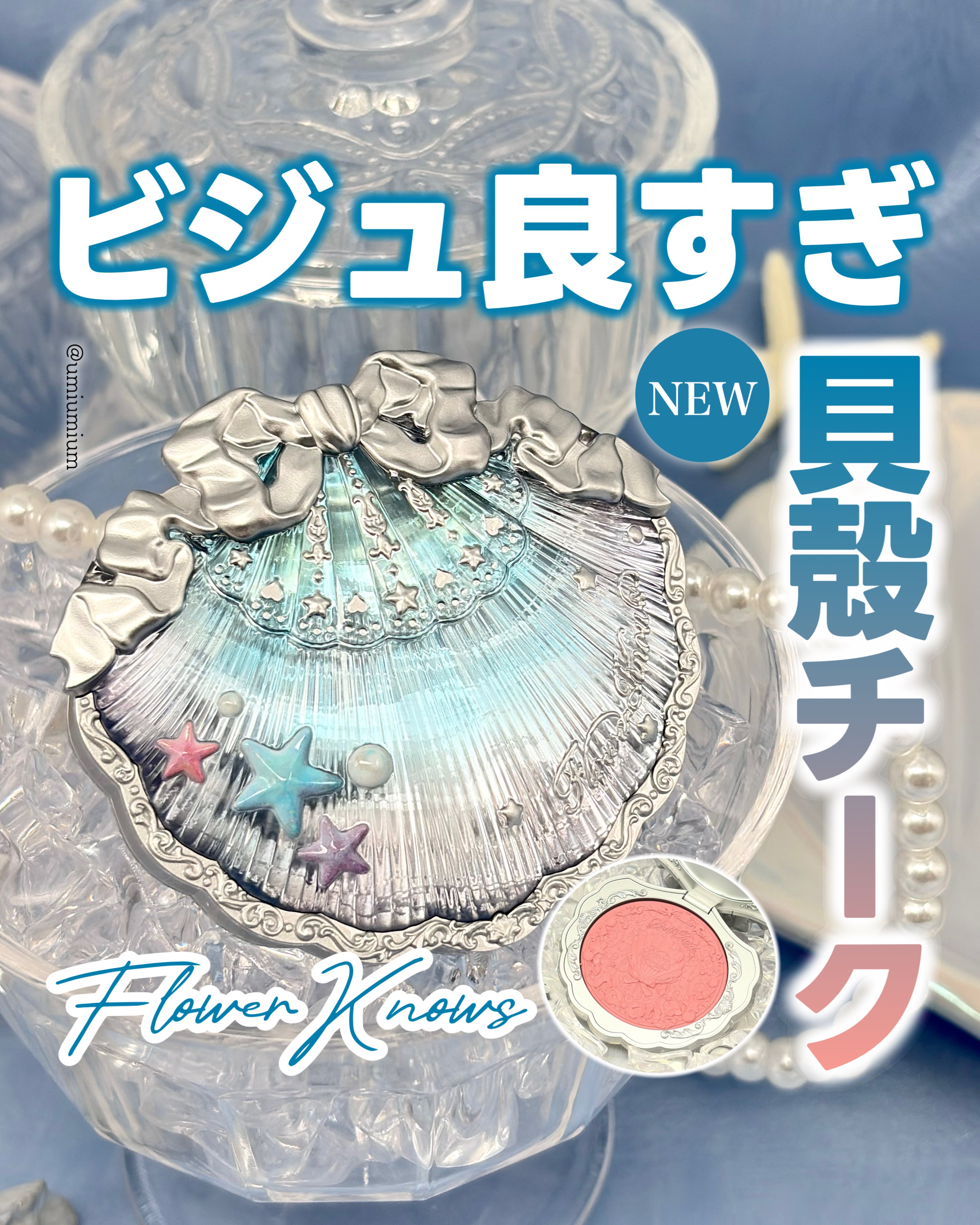 シェルズジュエルコレクション サテンチーク/FlowerKnows/パウダーチークを使ったクチコミ（1枚目）