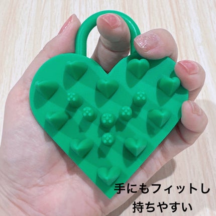 ハートロック スカルプブラシ グリーン/SINN PURETÉ/スカルプブラシの画像