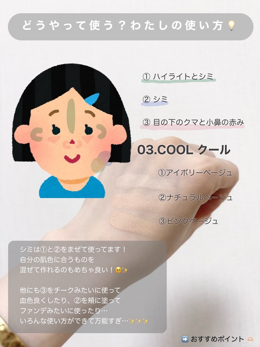 カバーアッププロコンシーラー/TFIT/パレットコンシーラーを使ったクチコミ（3枚目）