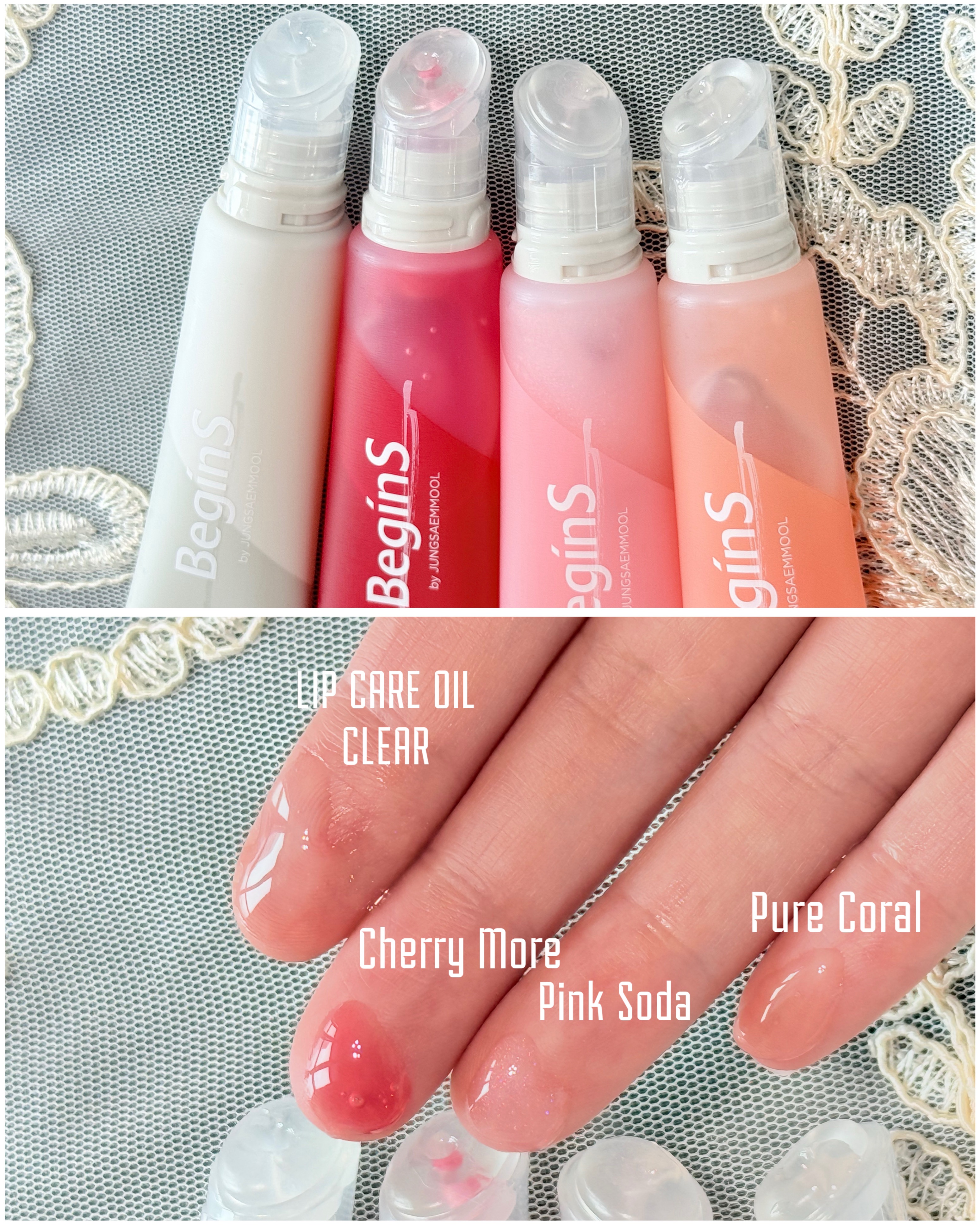 Lip Care Color Oil/BeginS by JUNGSAEMMOOL/リップオイルを使ったクチコミ（3枚目）