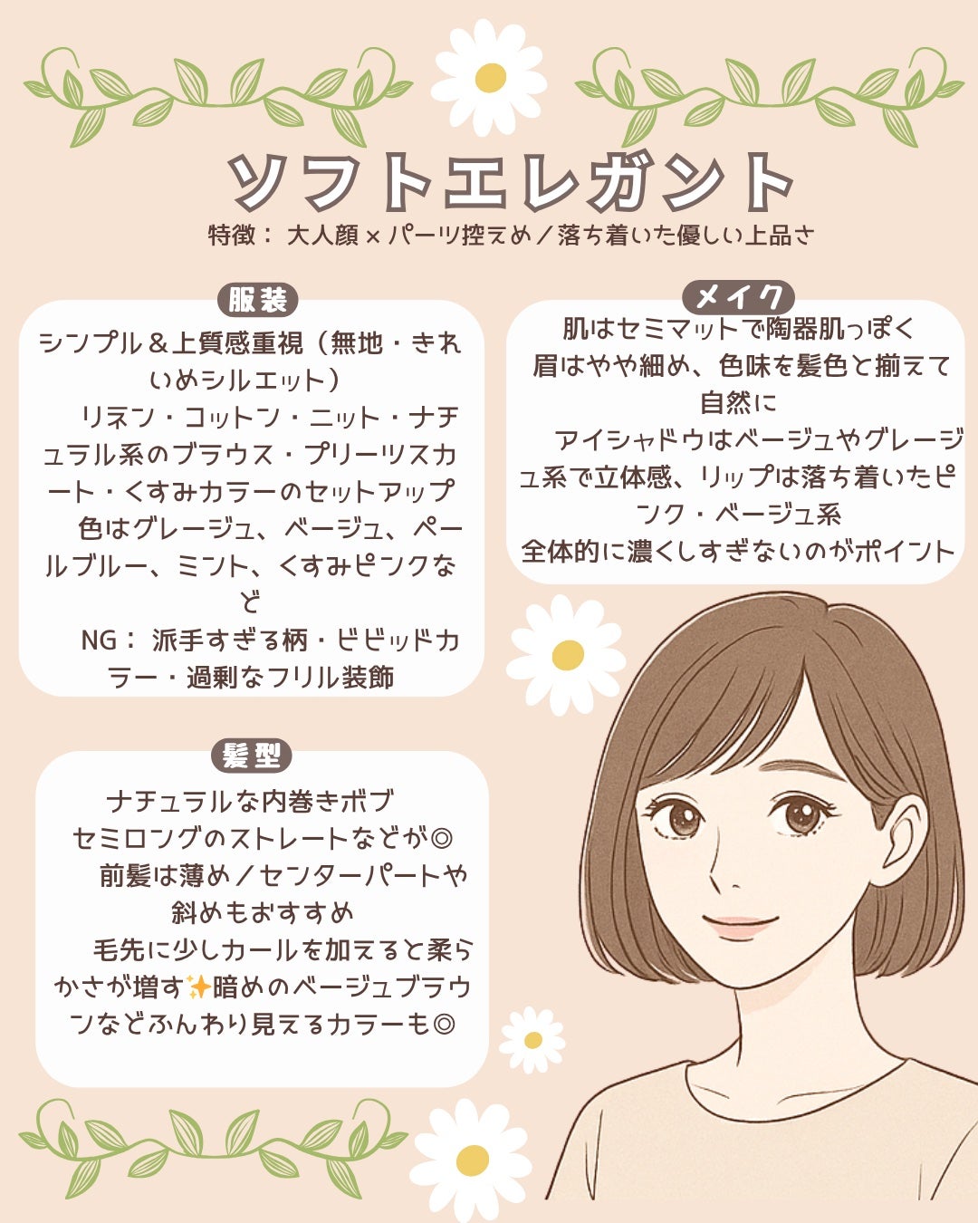 みん on LIPS 「\これが一番垢抜けの近道!/顔タイプ診断まとめ🌼⠀「自分に似合..」(10枚目)