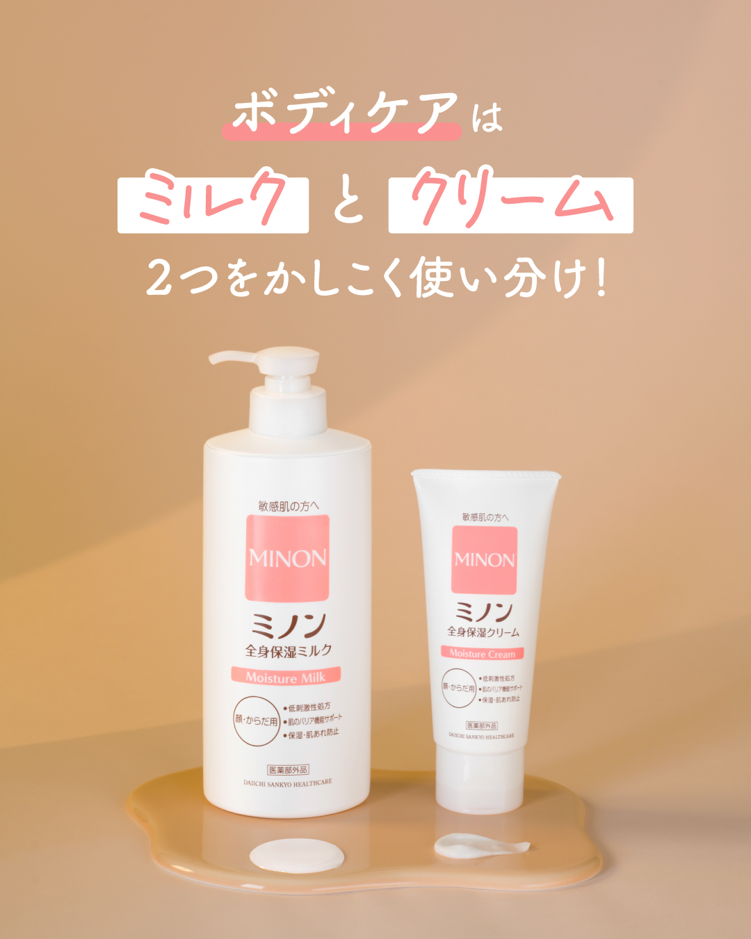大容量　２本　ミノン　MINON　全身保湿ミルク　全身保湿クリーム ミノン全身保湿ミルク｜ミノンボディケアシリーズ｜第一三共ヘルスケア