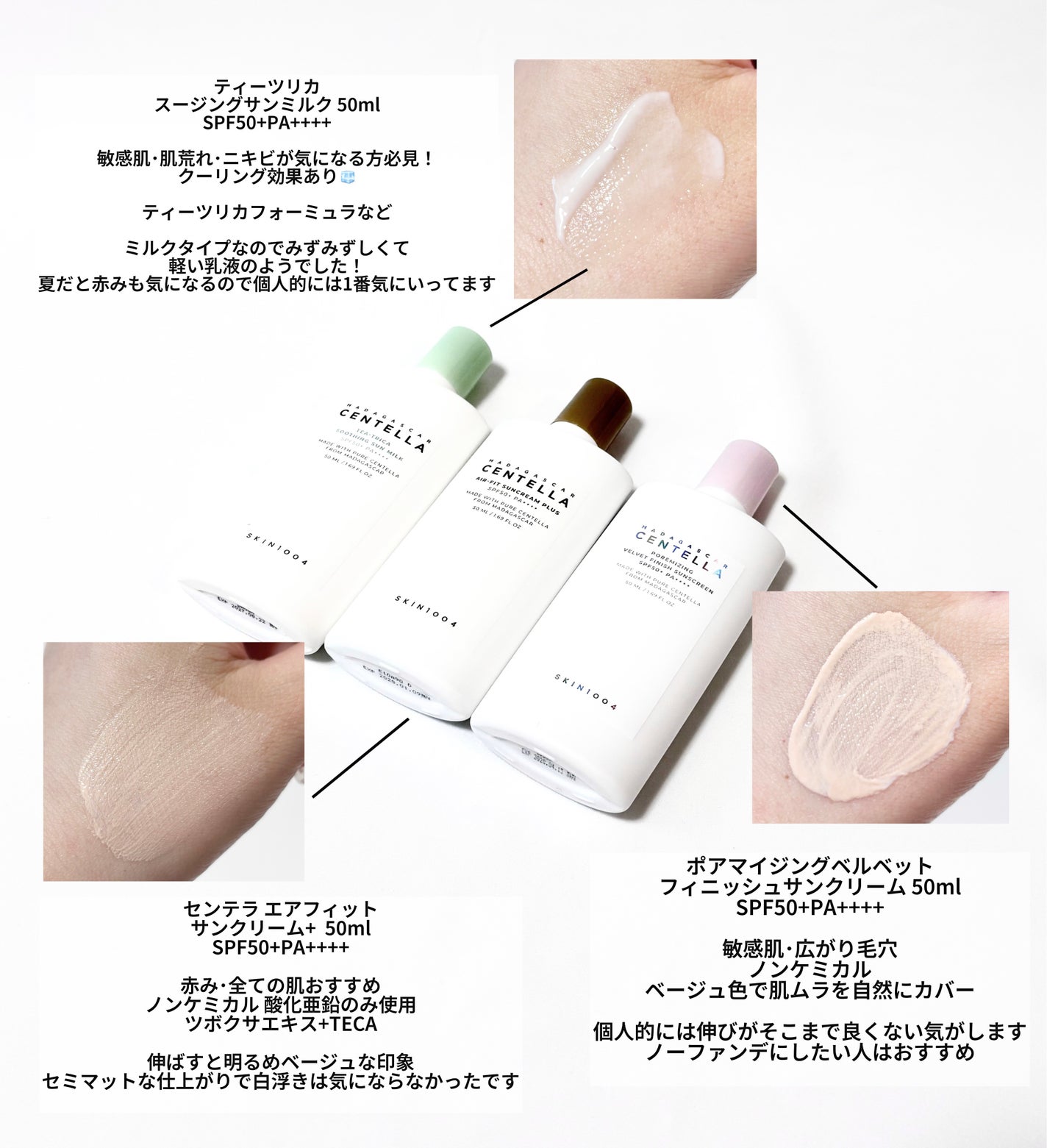 センテラ エアフィット サンクリーム プラス /SKIN1004/日焼け止めクリームを使ったクチコミ(3枚目)