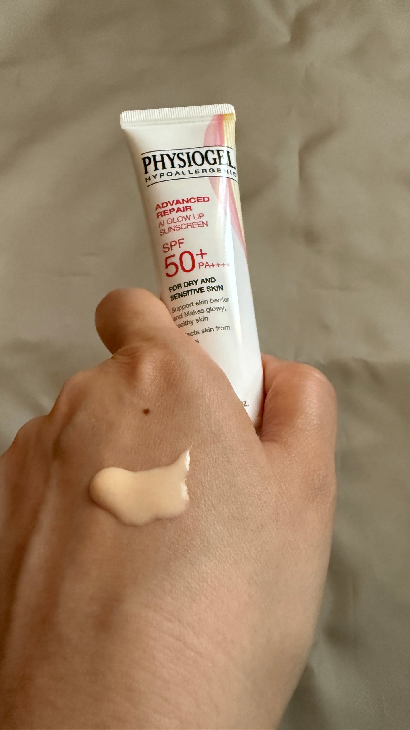 アドバンスドリペア AIトーンアップ ベージュ/PHYSIOGEL/日焼け止めクリームを使ったクチコミ(2枚目)