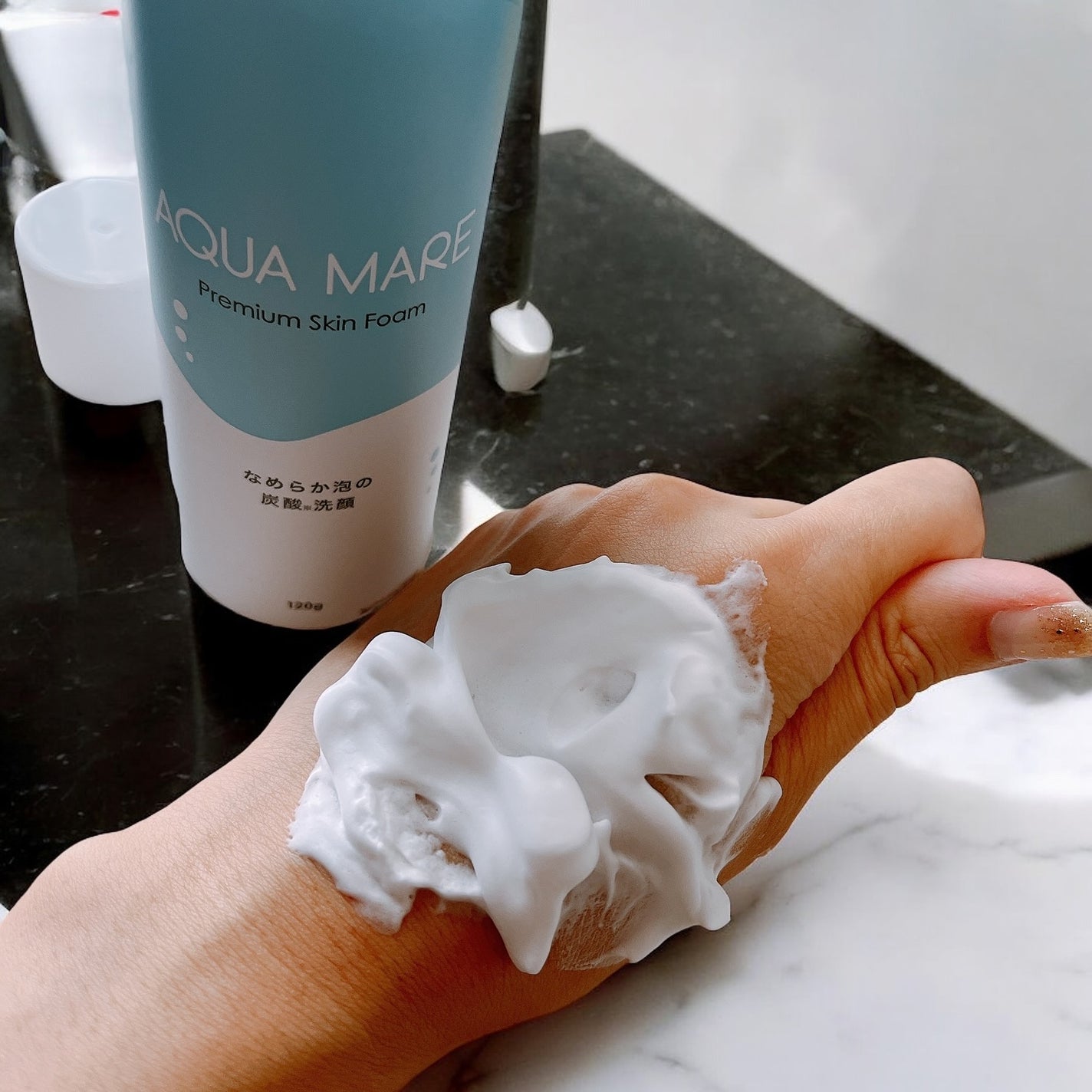 AQUA MARE 炭酸泡洗顔モイスト/AQUA MARE/泡洗顔を使ったクチコミ(5枚目)