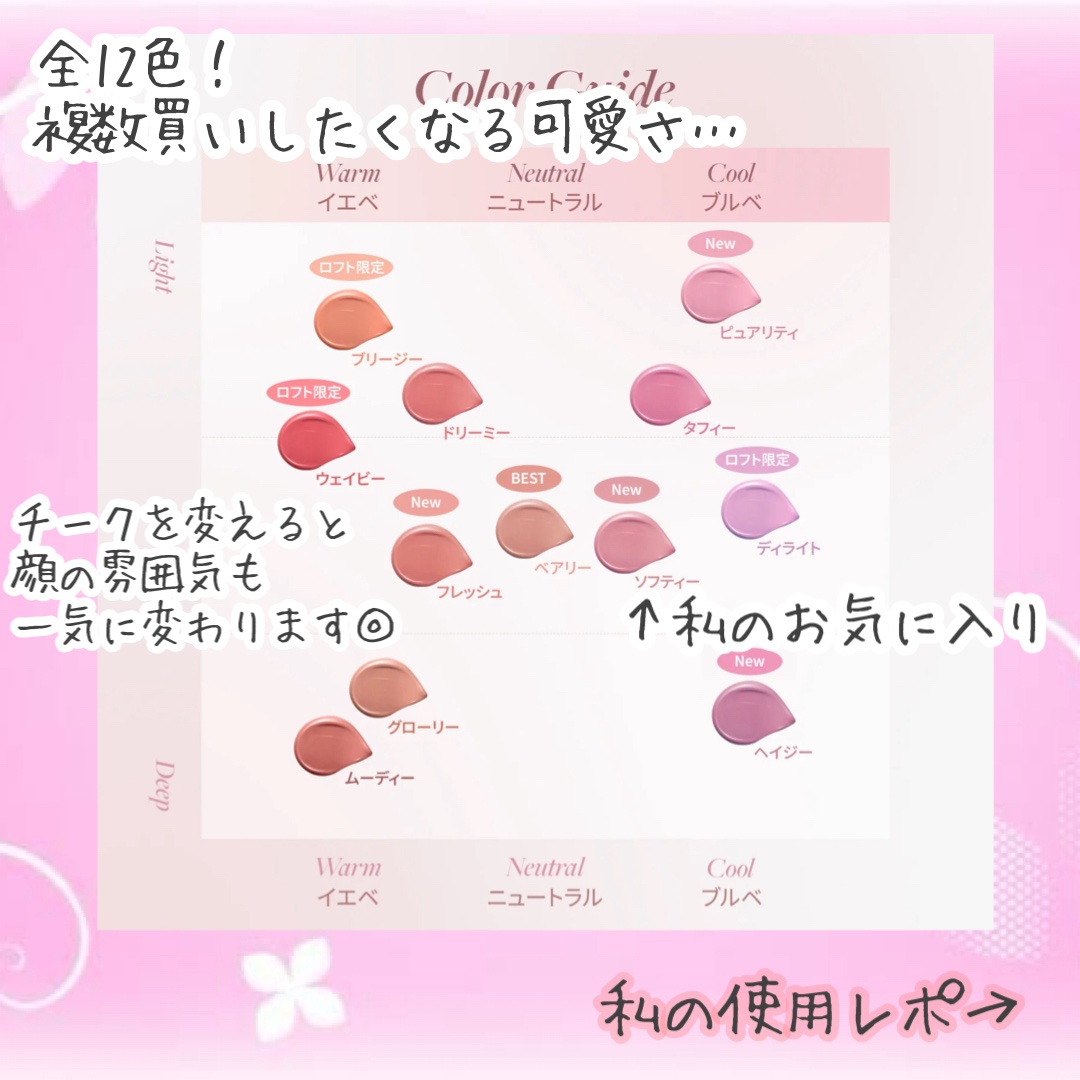 ペタルドロップリキッドブラッシャー/DEAR DAHLIA/リキッドチークを使ったクチコミ（3枚目）