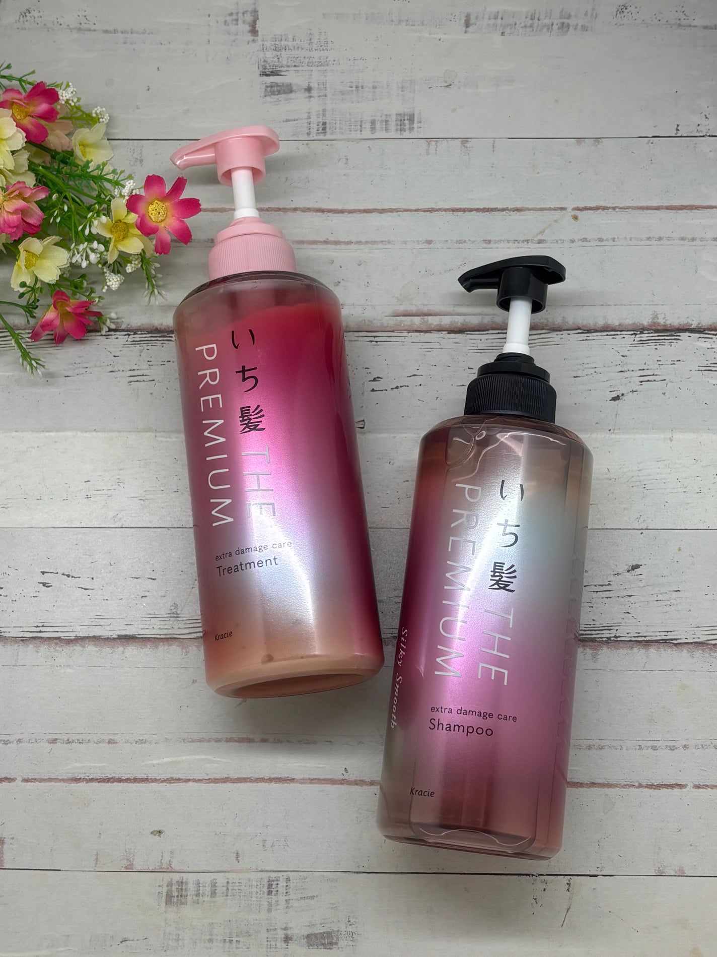 THE PREMIUM エクストラダメージケアシャンプー/トリートメント(シルキースムース)/いち髪/市販シャンプーを使ったクチコミ(1枚目)