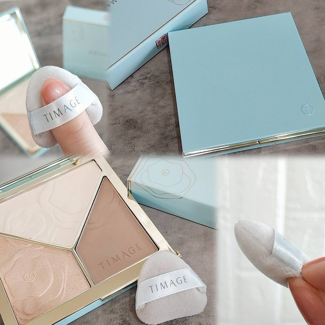 ハイライトシェーディングパレット/TIMAGE/パウダーハイライトを使ったクチコミ(4枚目)