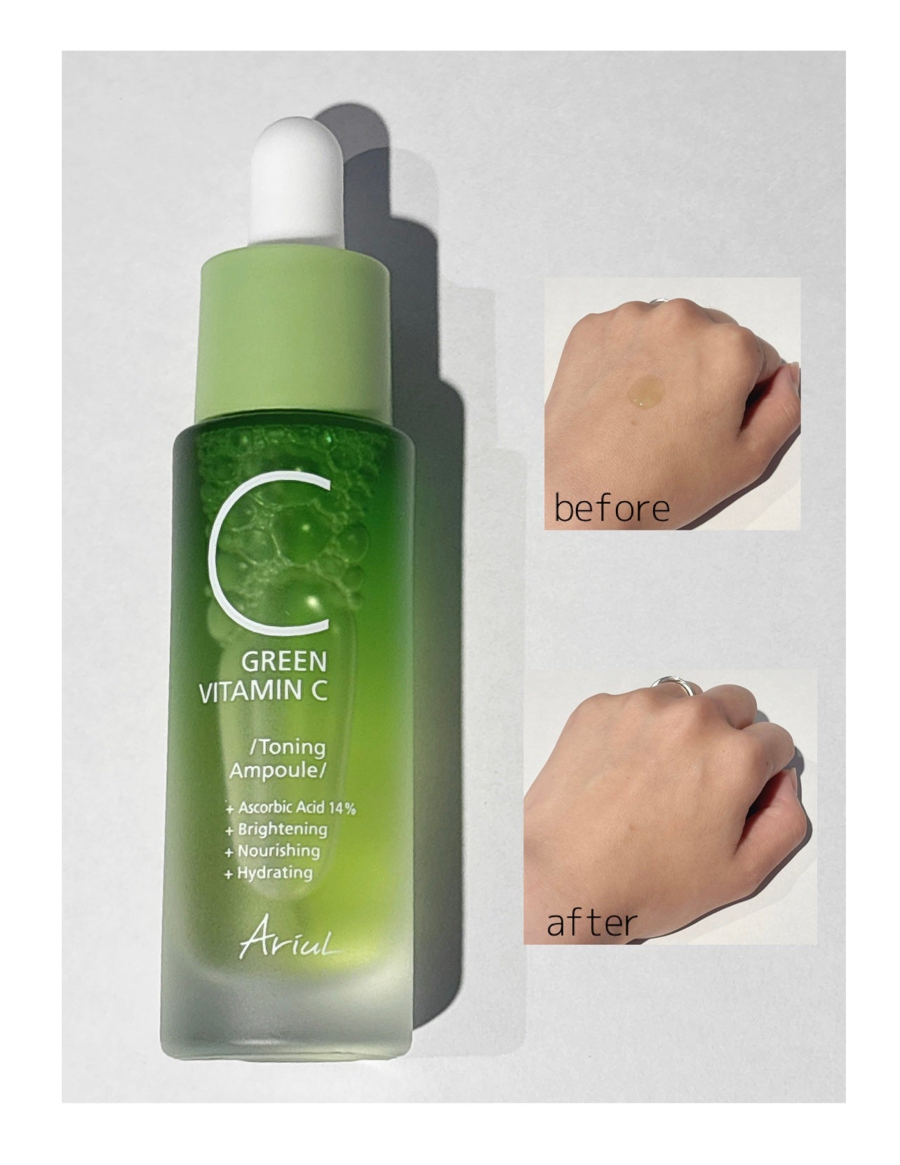 アリウル グリーンビタミンC トーニングセラム(アンプル)/Ariul/美容液を使ったクチコミ(3枚目)