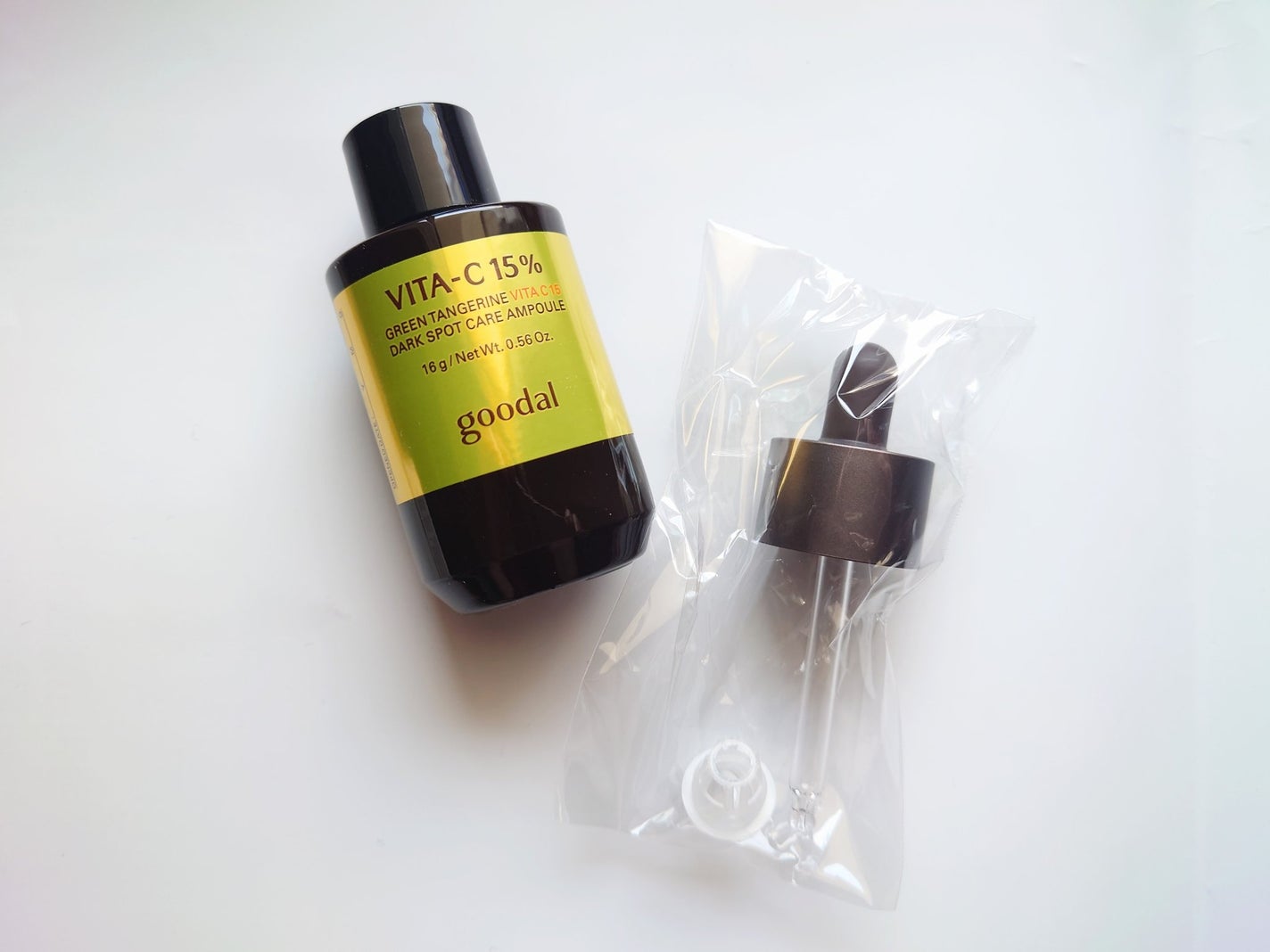 グリーンタンジェリンビタC15ダークスポットケアアンプル/goodal/美容液を使ったクチコミ(4枚目)