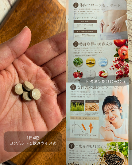 リナチュラ ビューティーチャージ マルチビタミン&ミネラル/Re:natura/美容サプリメントを使ったクチコミ(3枚目)