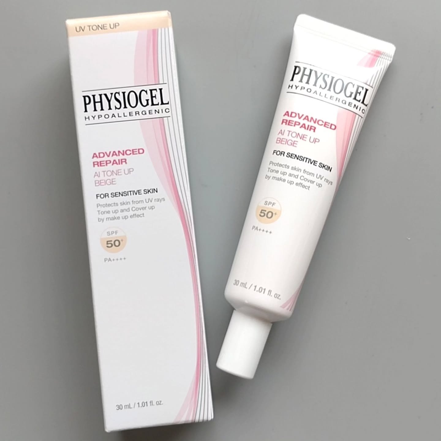 アドバンスドリペア　ＡＩトーンアップ　ベージュ/PHYSIOGEL/日焼け止めクリームを使ったクチコミ（1枚目）
