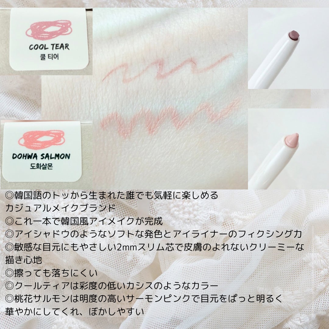 ウォータープルーフ スリム アイライナー/Tooq/ジェルアイライナーを使ったクチコミ(2枚目)