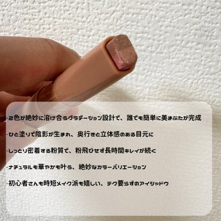 ツートーンシャドウ/MERYTHOD/スティックアイシャドウを使ったクチコミ(2枚目)