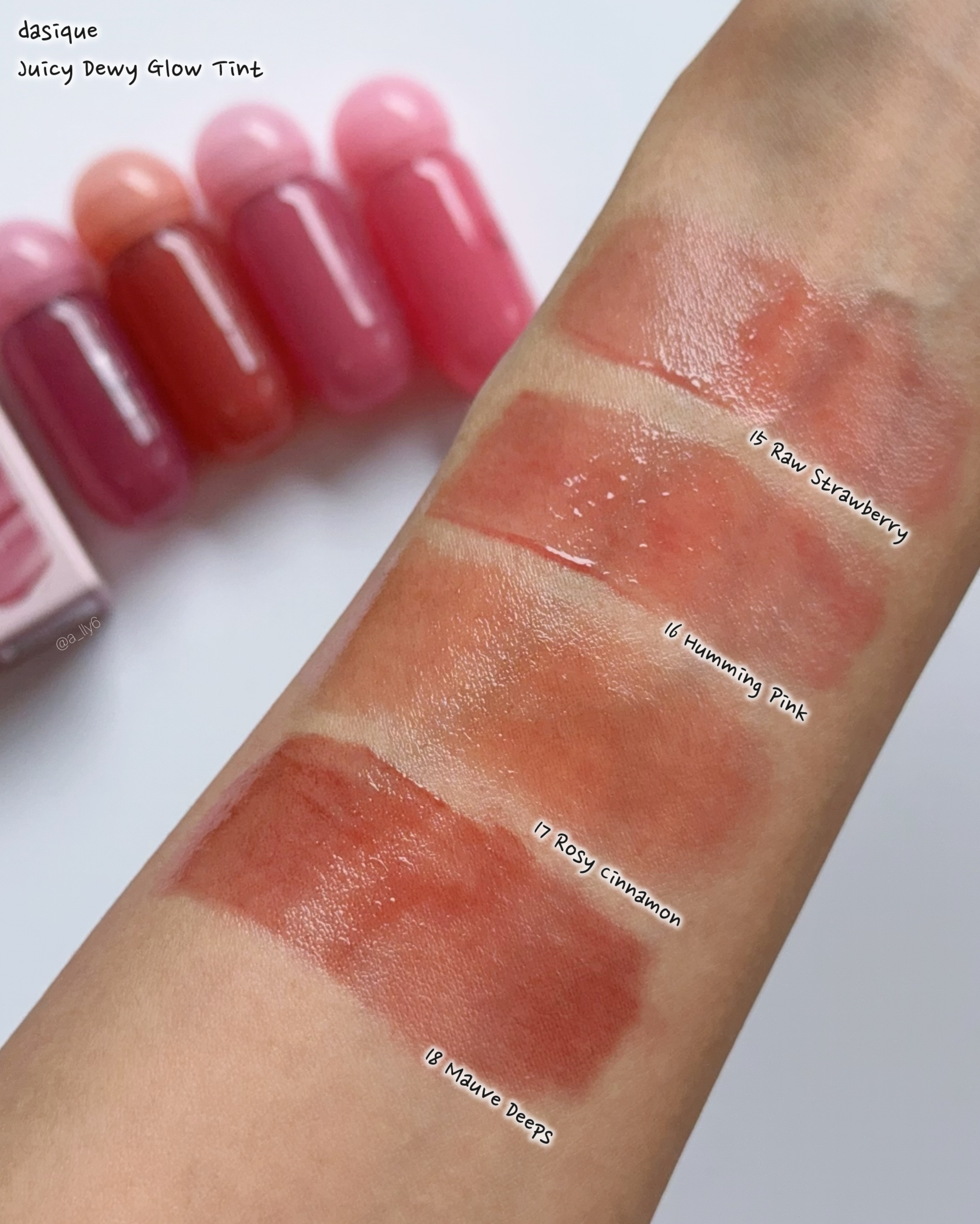 ジューシーデューイグロウティント/dasique/リップティントを使ったクチコミ（3枚目）