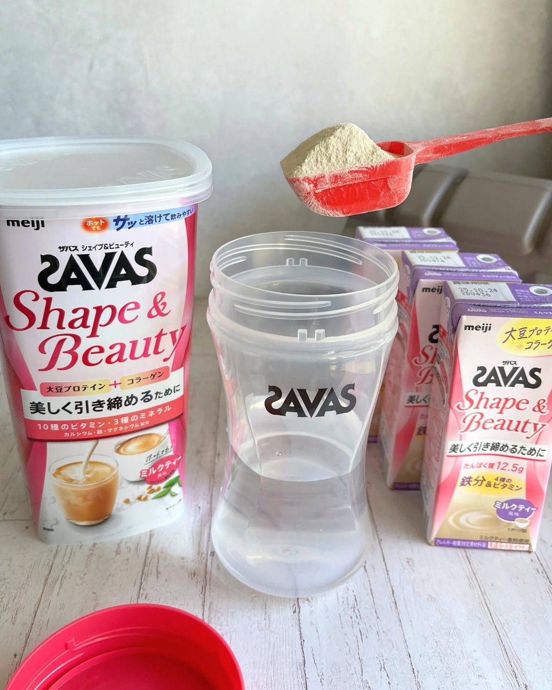 シェイプ&ビューティ ミルクティー風味 231g/ザバス/ソイプロテインを使ったクチコミ（1枚目）