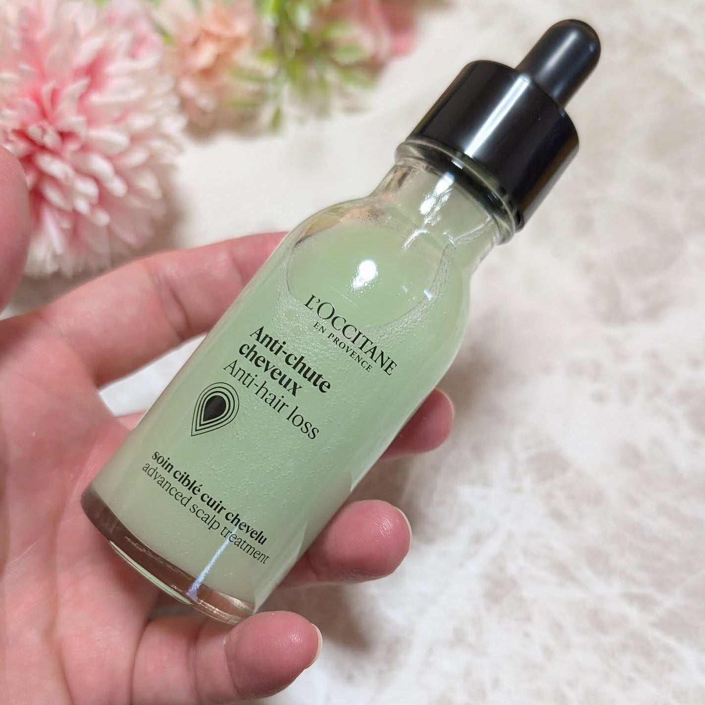 薬用 メディカル アンチヘアロスセラム/L'OCCITANE/頭皮ローションを使ったクチコミ(5枚目)