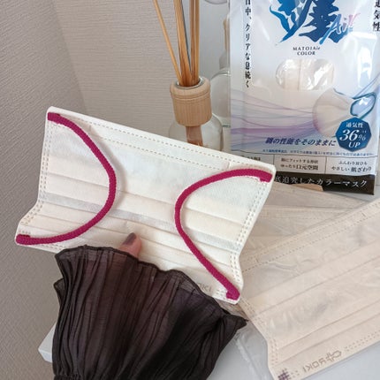 カラーマスク バイカラー 7枚入り/ROKI/マスクを使ったクチコミ(5枚目)