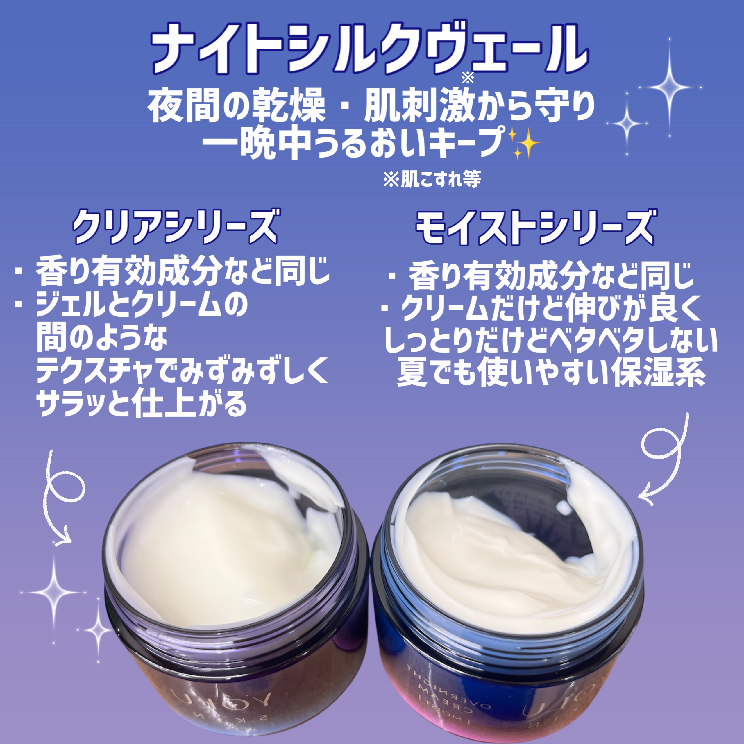 ヨル スキン オーバーナイトクリーム モイスト/YOLU/フェイスクリームを使ったクチコミ（3枚目）