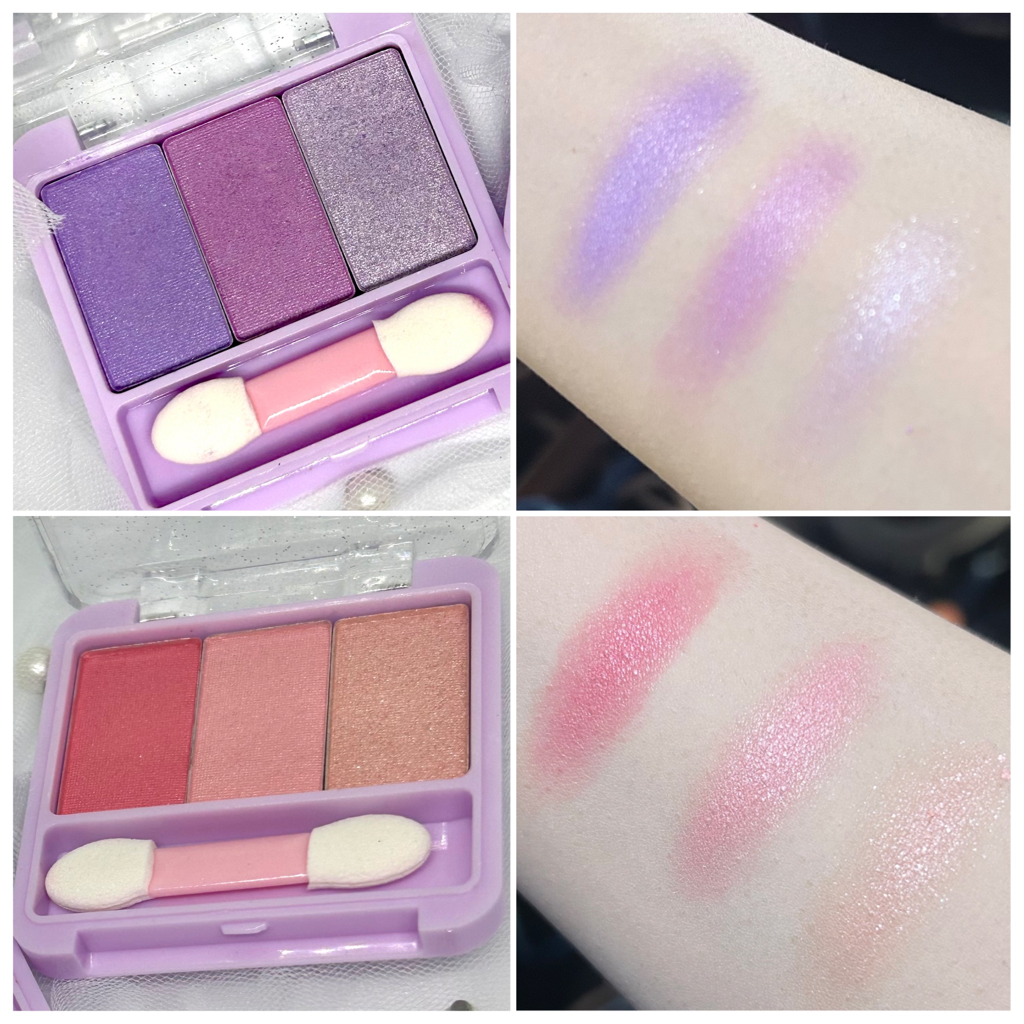 チアミーティアラ ドリーミーパレットアイシャドウ/セリア/アイシャドウパレットを使ったクチコミ（2枚目）