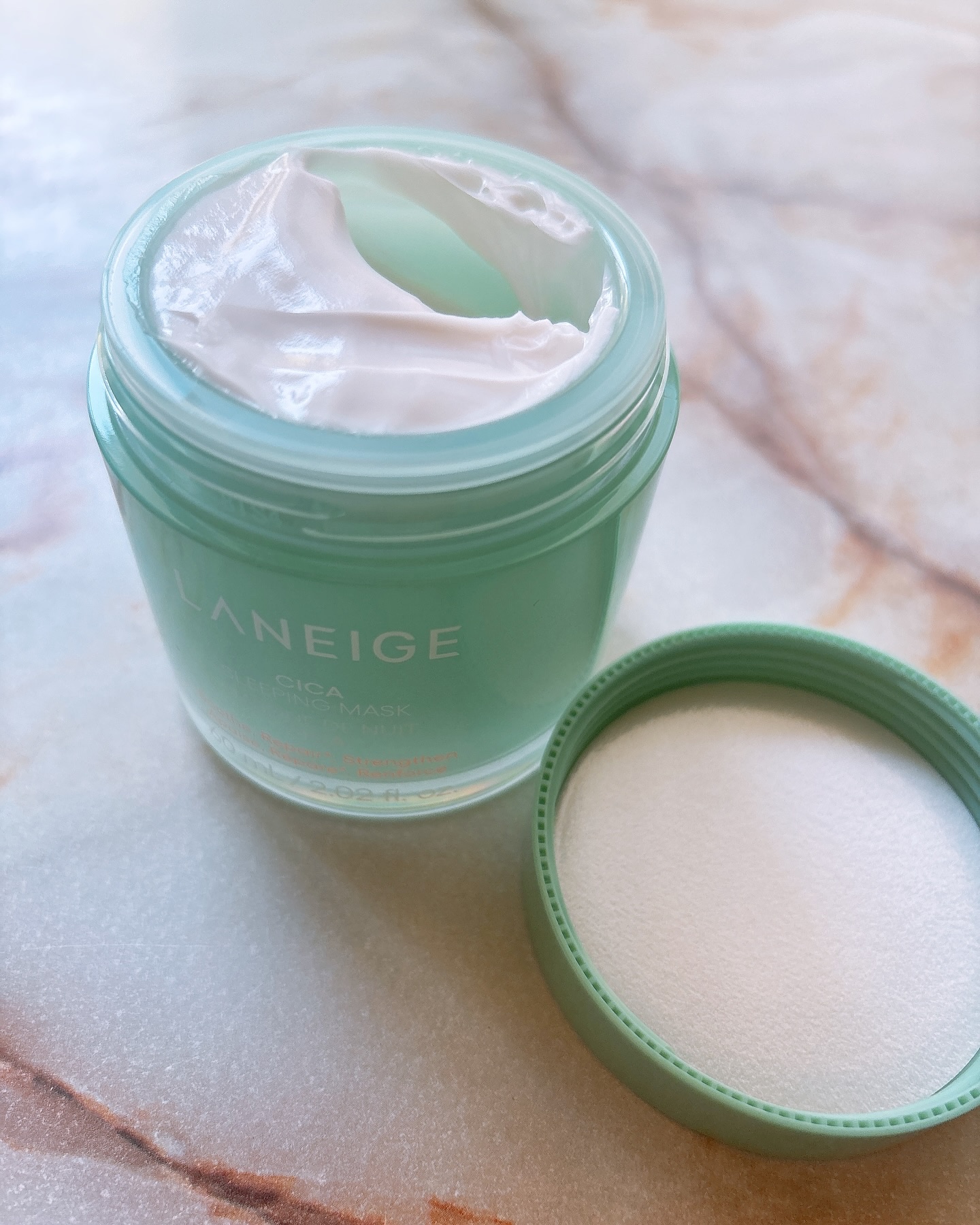 シカスリーピングマスク N/LANEIGE/フェイスクリームを使ったクチコミ（2枚目）