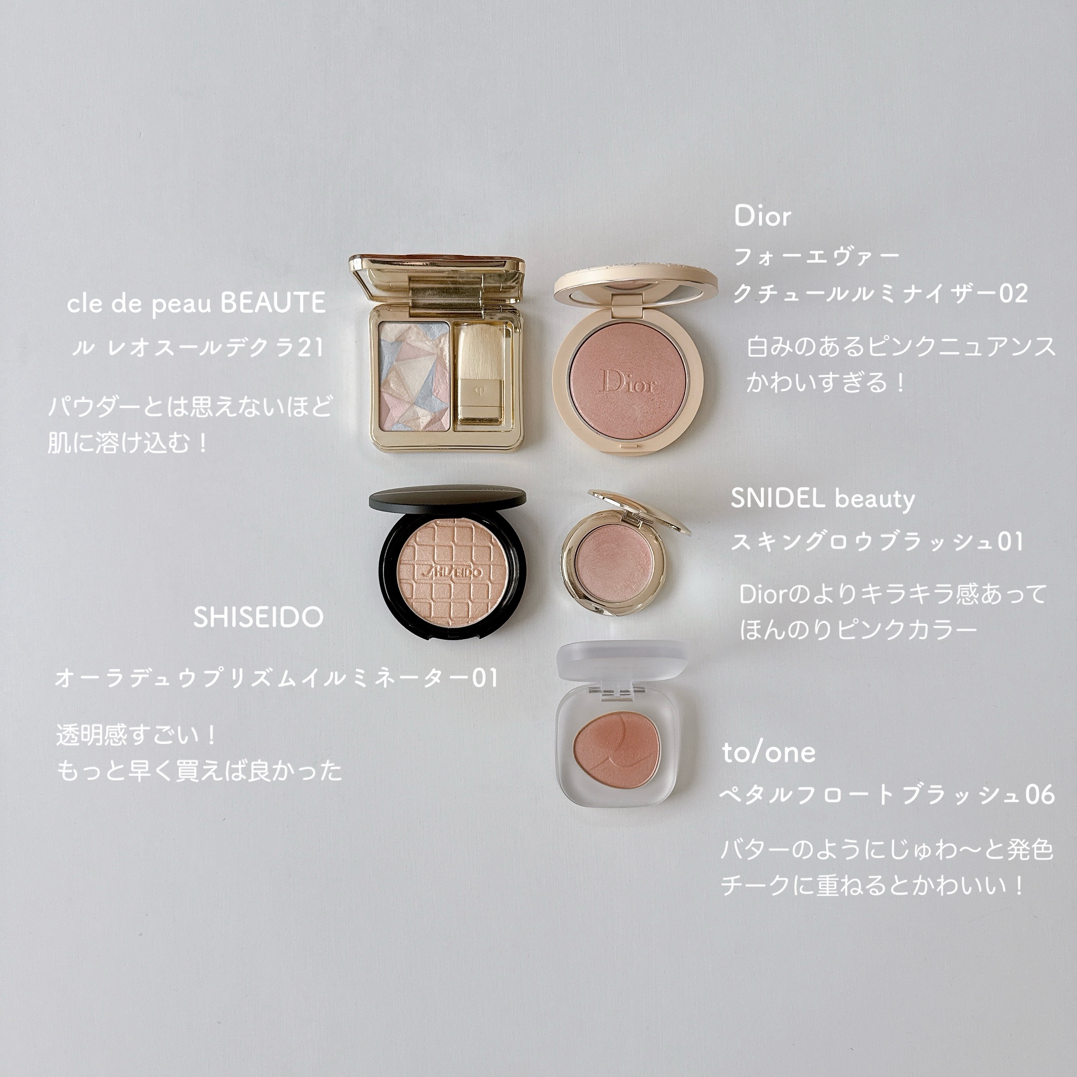 トーン ペタル フロート ブラッシュ 06 Sensual Satin/to/one/パウダーチークを使ったクチコミ（1枚目）