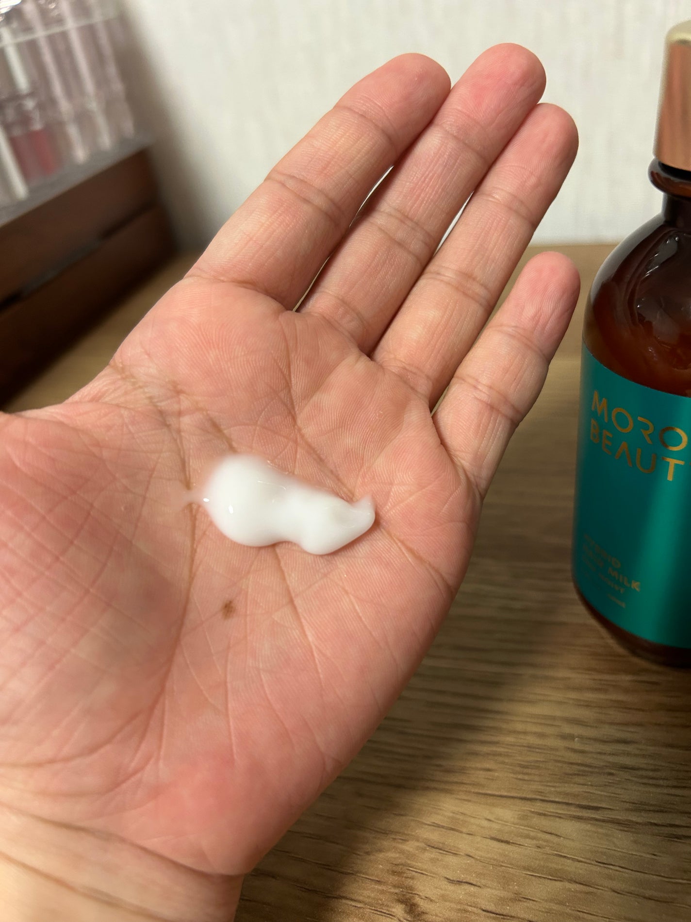 モロッカンビューティ ディープモイスト ハイブリッド ヘアミルク/モロッカンビューティ/ヘアミルクを使ったクチコミ(2枚目)