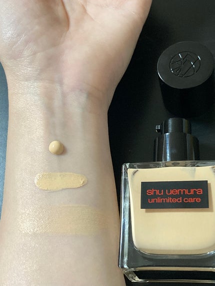 アンリミテッド ケア ツヤ セラム ファンデーション/shu uemura/リキッドファンデーションを使ったクチコミ(2枚目)