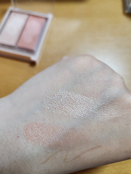 フェイスグロウカラー 01 アプリコットグロウ/CEZANNE/クリームハイライトを使ったクチコミ(3枚目)