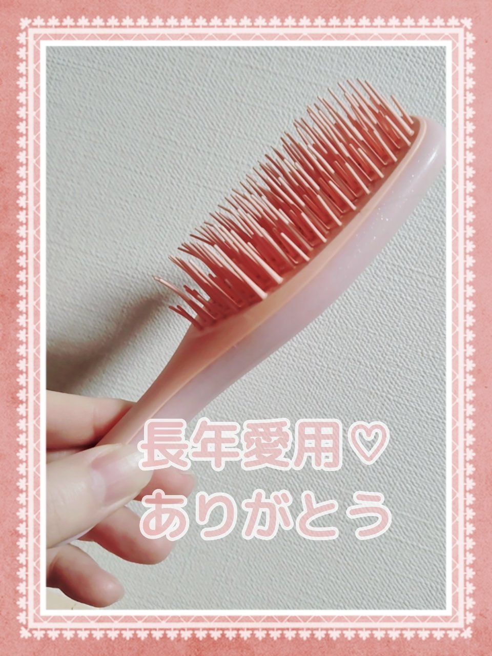 タングルティーザー ザ・アルティメットディタングラー ミニ ピーチフロスト/TANGLE TEEZER/ヘアブラシを使ったクチコミ（1枚目）