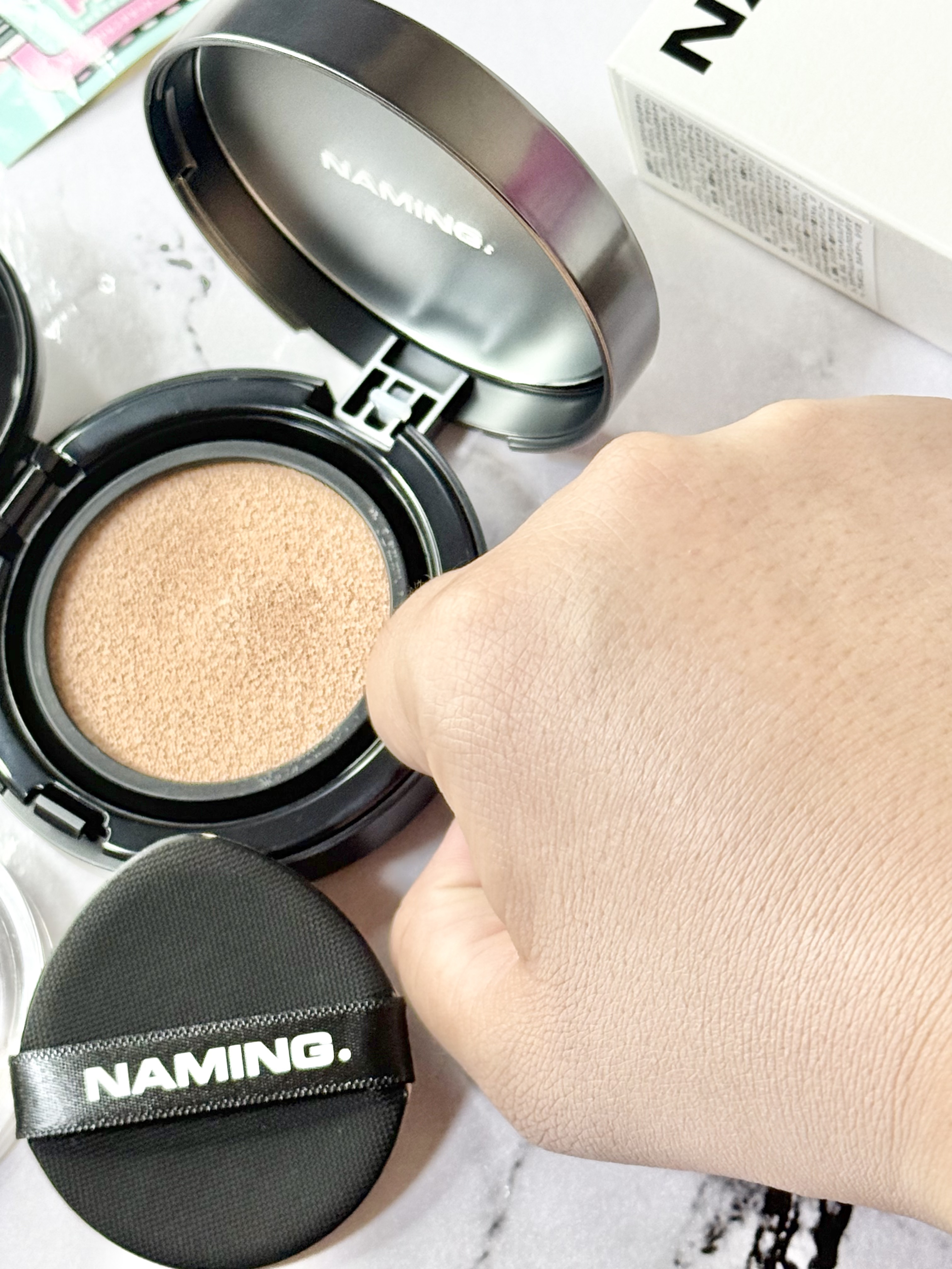 ネーミング ゼログラビティ カバーフィットクッション 21Y/NAMING./クッションファンデーションを使ったクチコミ（2枚目）