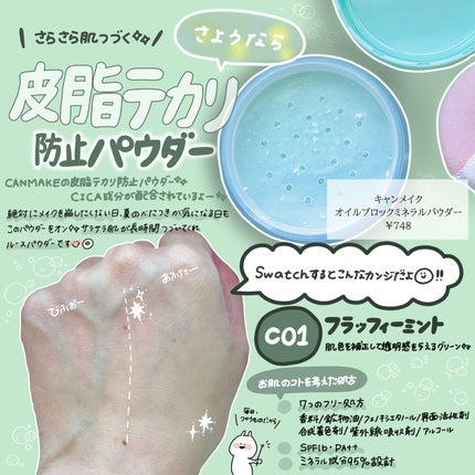オイルブロックミネラルパウダー/キャンメイク/ルースパウダーを使ったクチコミ(1枚目)
