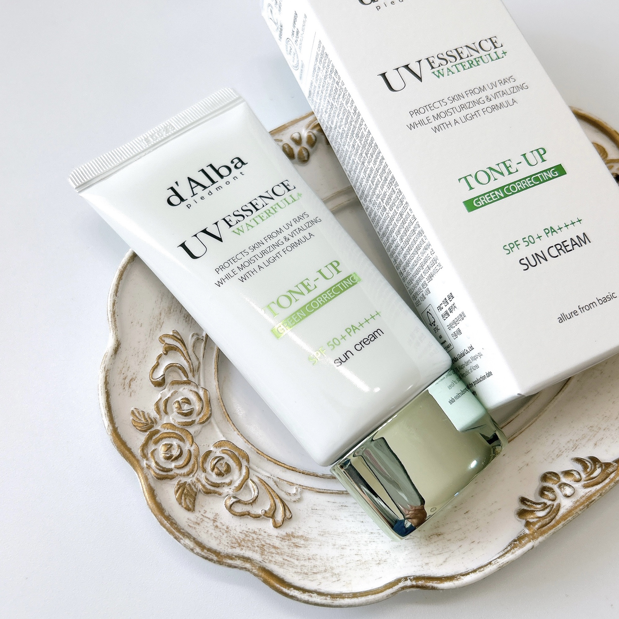 クリーンティーツリーリポソームトーンアップサンクリーム（グリーン）/ダルバ/日焼け止めクリームを使ったクチコミ（1枚目）