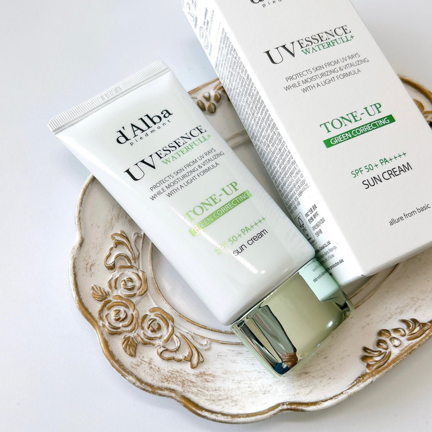 クリーンティーツリーリポソームトーンアップサンクリーム(グリーン)/ダルバ/日焼け止めクリームを使ったクチコミ(1枚目)