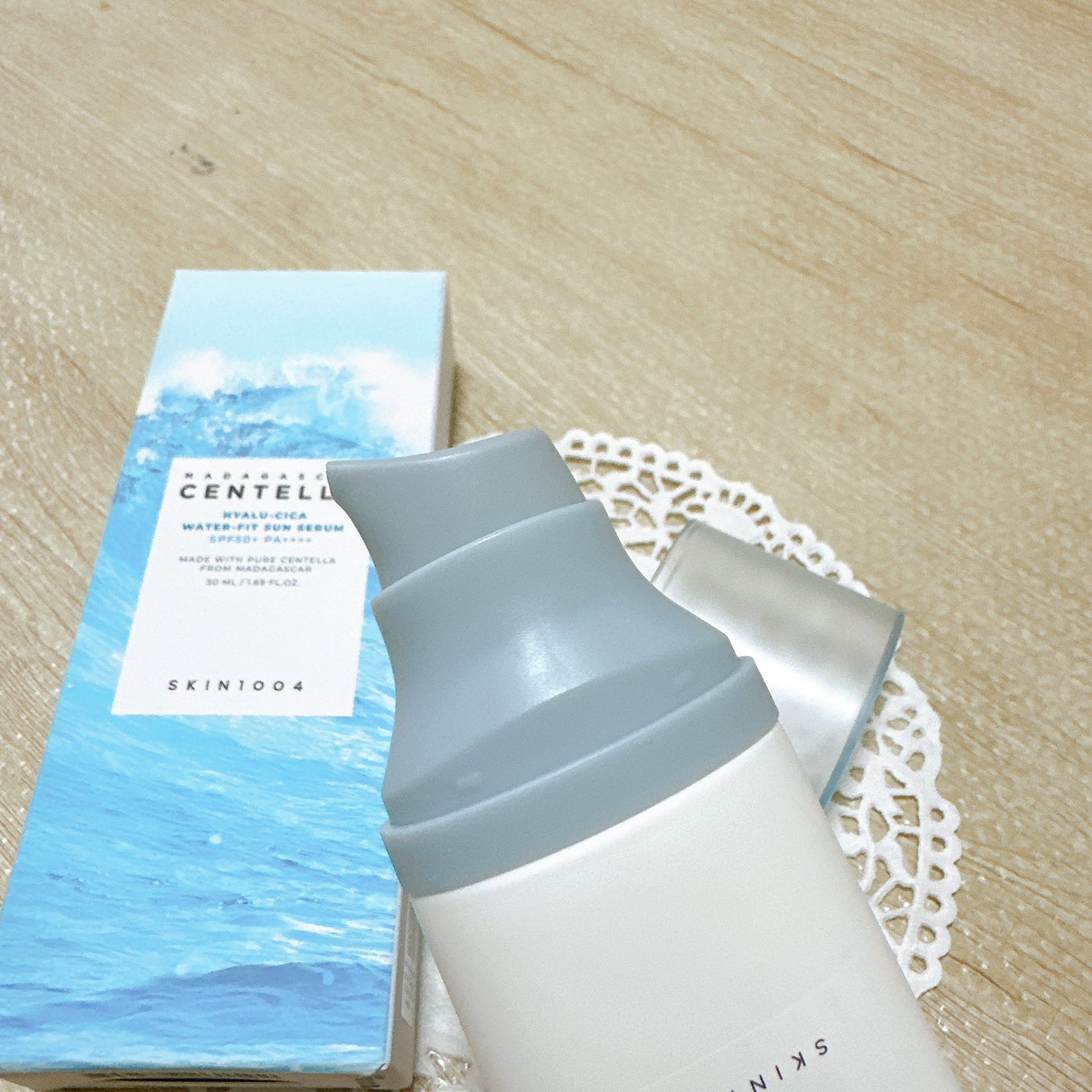 ヒアルーシカ ウォーターフィット サンセラム/SKIN1004/日焼け止めローションを使ったクチコミ(4枚目)