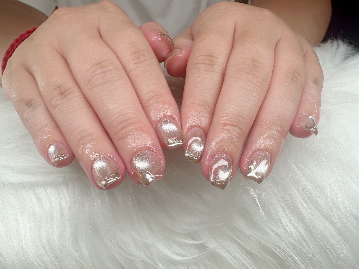 ちゃーん♡ on LIPS 「ジェルネイルデザイン#ジェルネイル#ピンクネイル#ミラーネイル..」(2枚目)