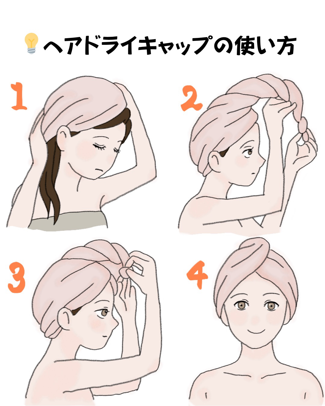 ヘアドライタオルキャップ/3COINS/ヘアケアグッズを使ったクチコミ（3枚目）