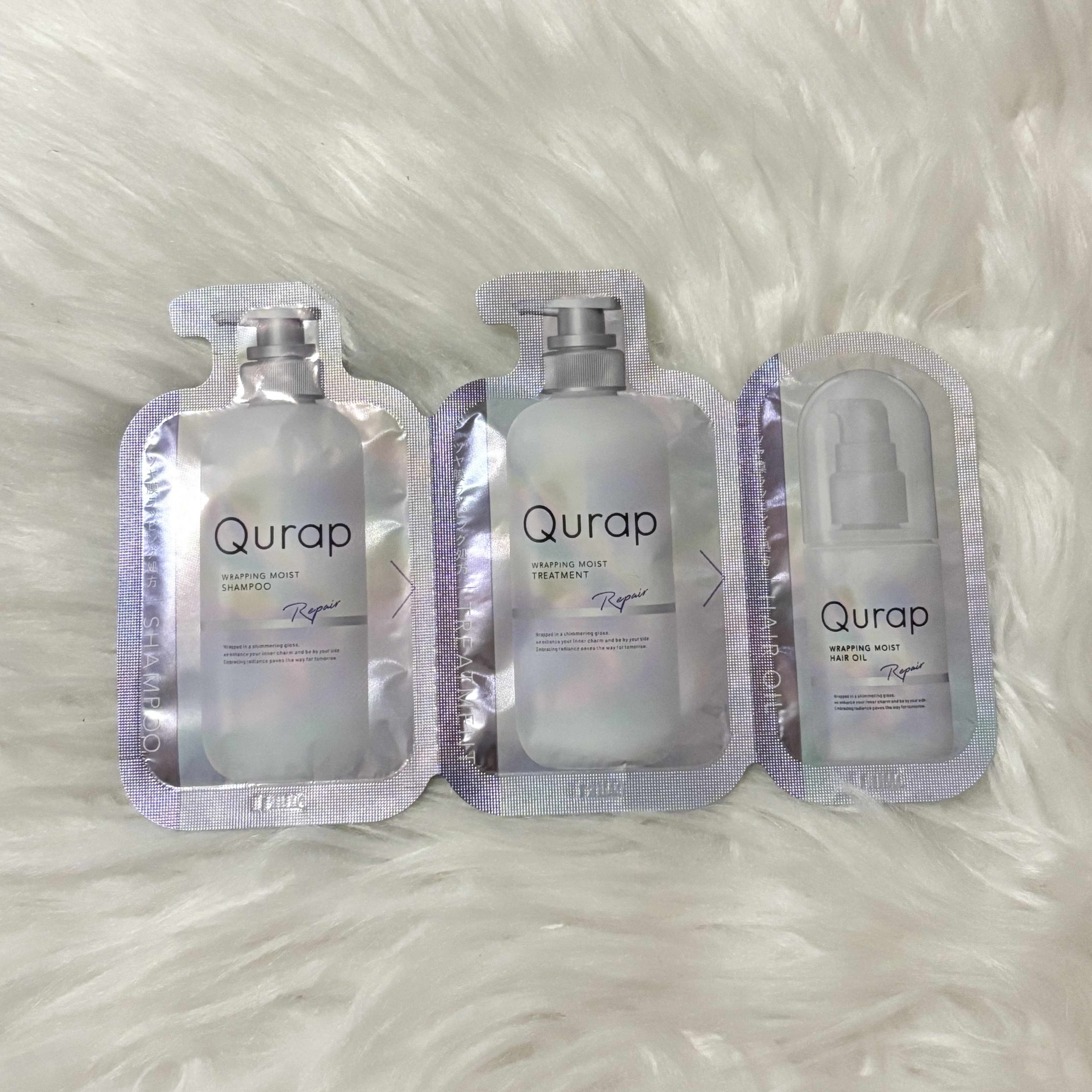 ラッピングモイストヘアオイル/Qurap/ヘアオイルを使ったクチコミ（1枚目）