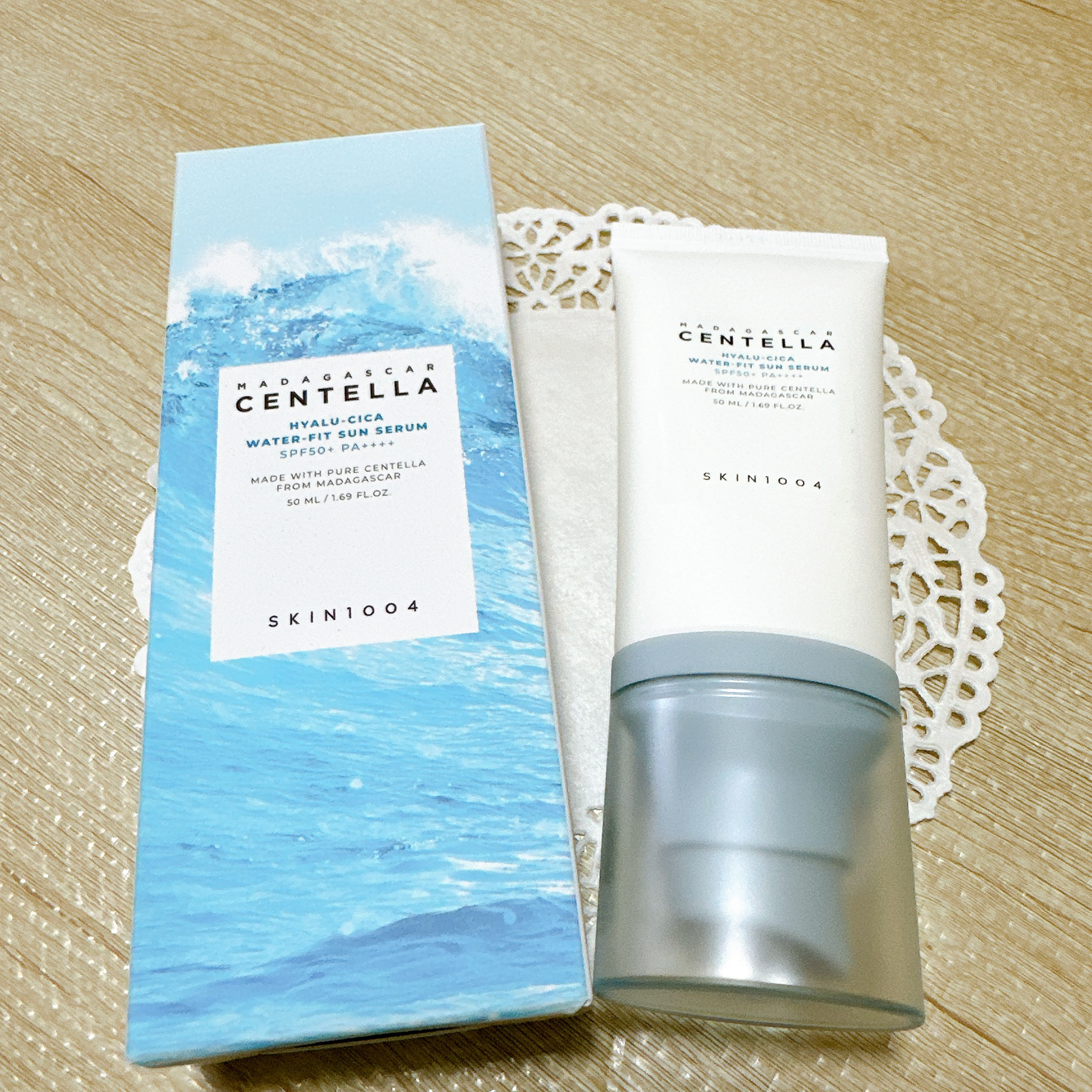 ヒアルーシカ ウォーターフィット サンセラム/SKIN1004/日焼け止めローションを使ったクチコミ（2枚目）