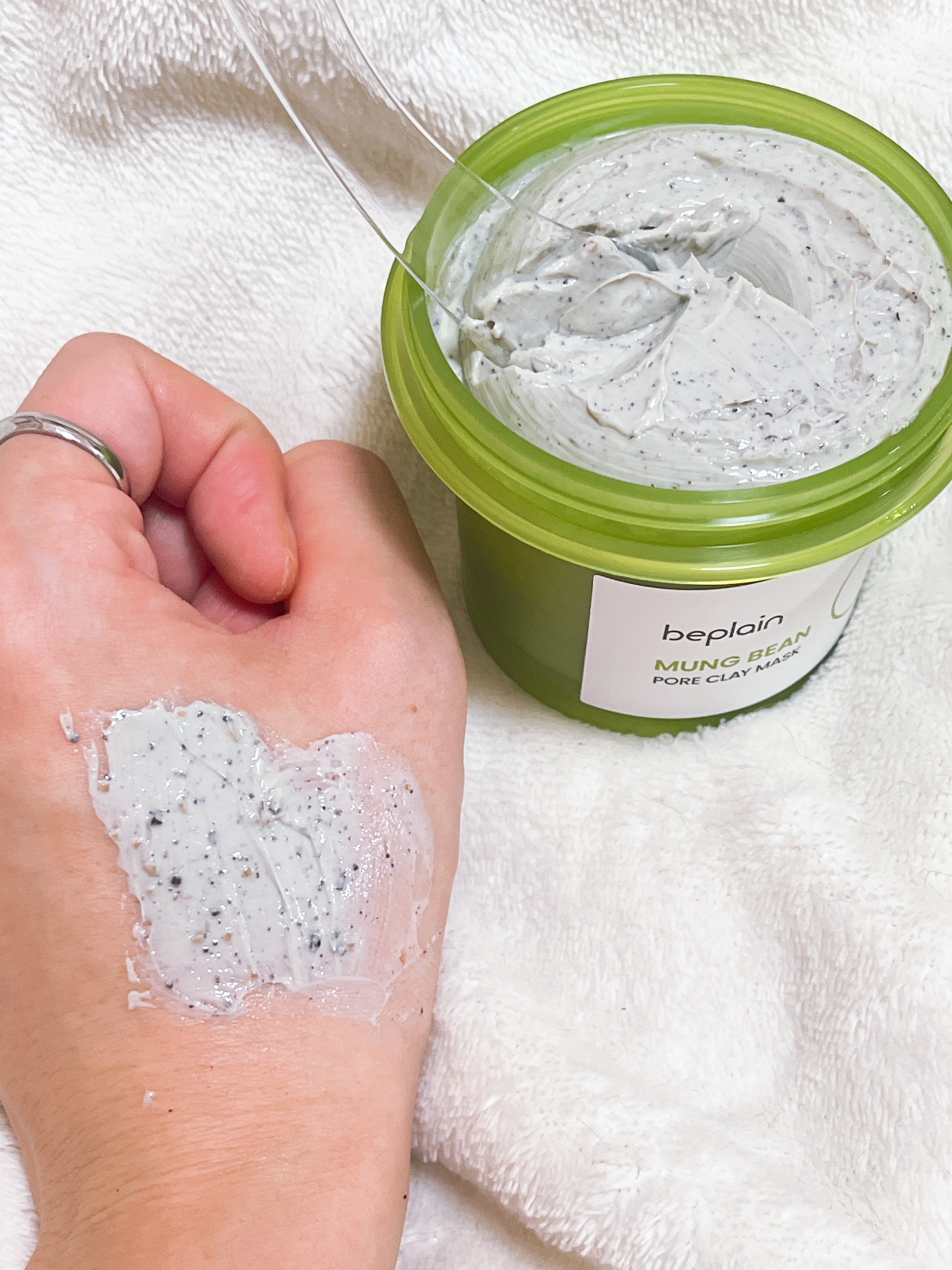 緑豆毛穴クレイパック/beplain/洗い流すパック・マスクを使ったクチコミ（2枚目）