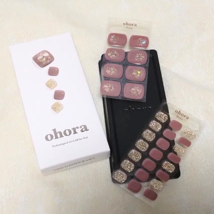 セミキュアジェルネイル(ペディキュア)/ohora/ネイルシールを使ったクチコミ(3枚目)
