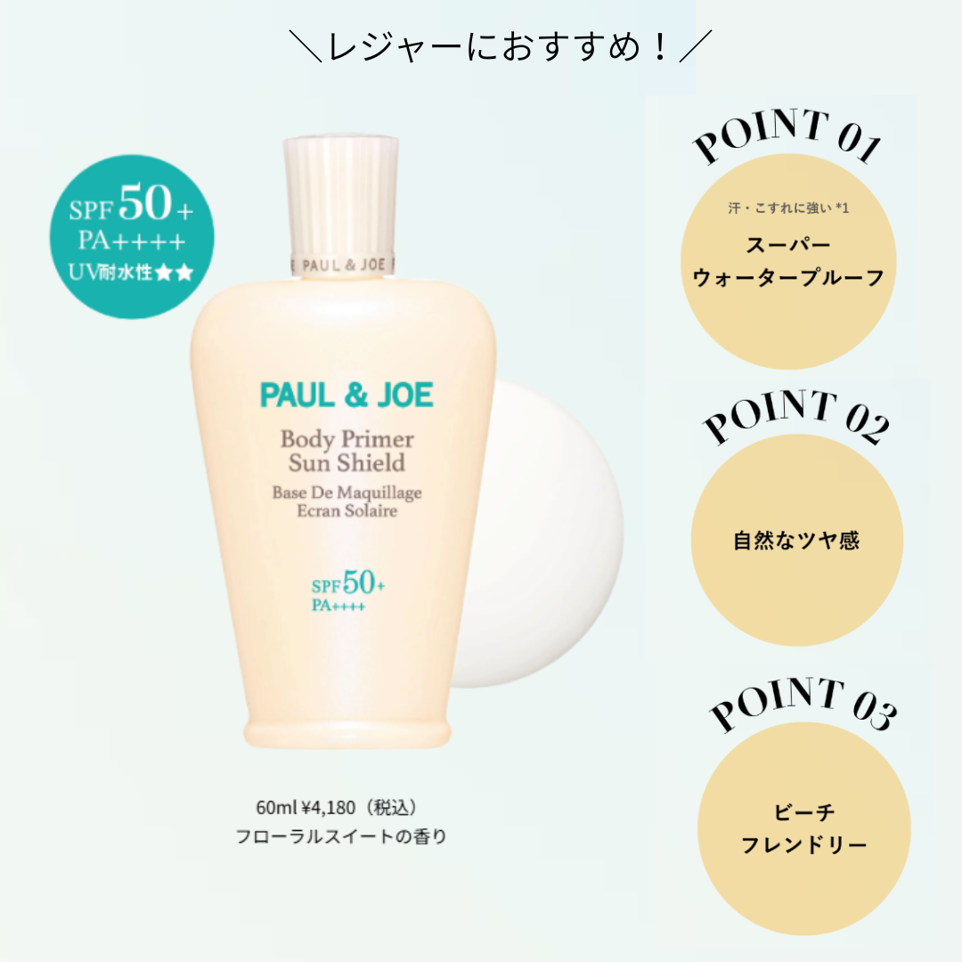 サンプロテクション ボディプライマー クリア/PAUL & JOE BEAUTE/日焼け止めローションを使ったクチコミ(1枚目)