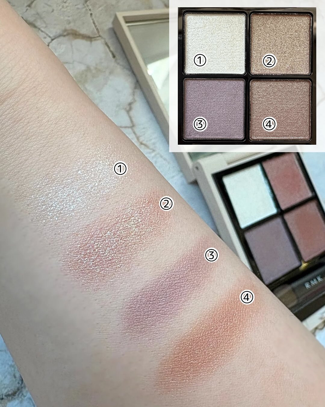 RMK シンクロマティック アイシャドウパレット/RMK/アイシャドウパレットを使ったクチコミ（2枚目）