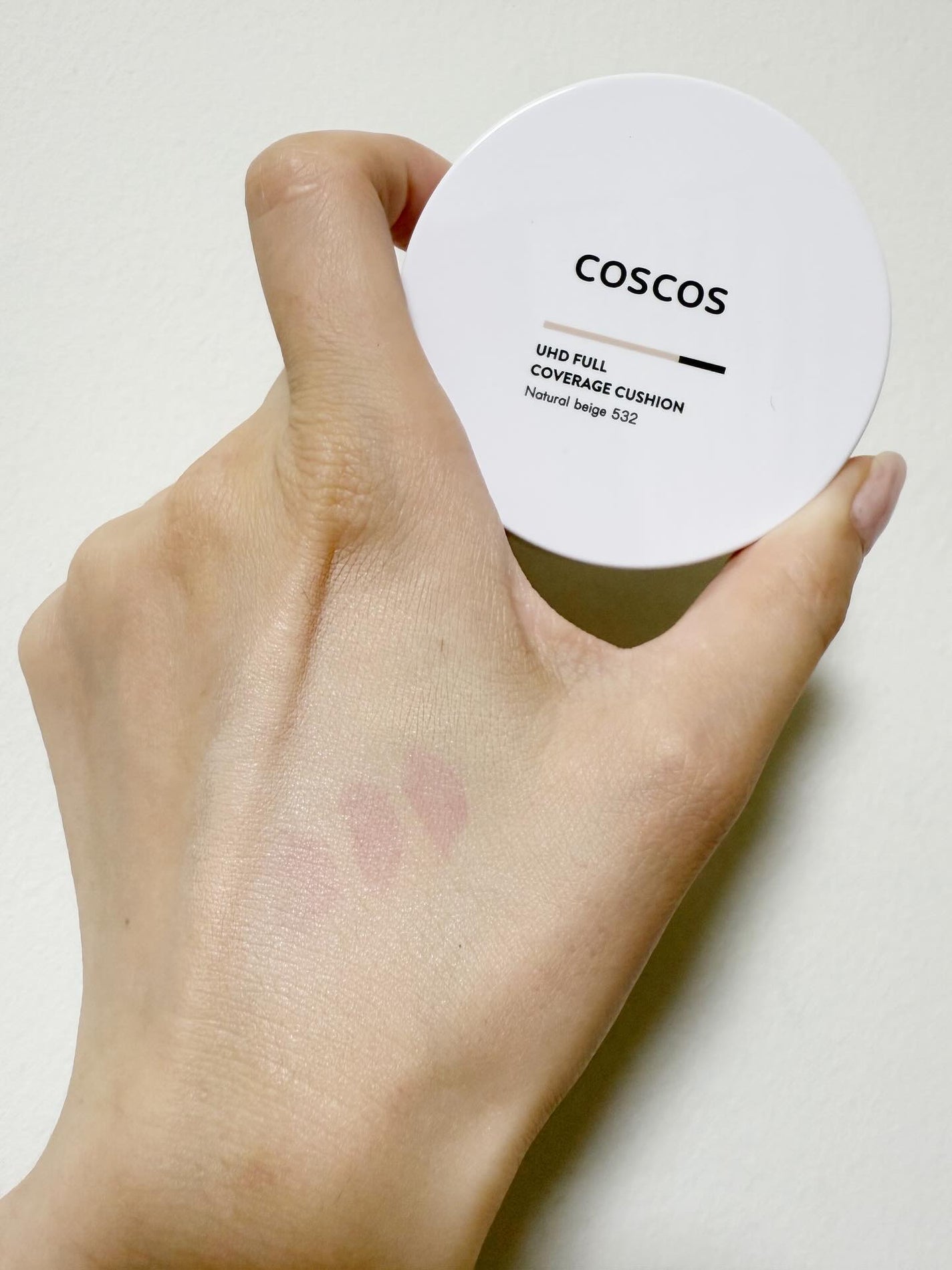 COSCOS UHDフルカバレッジクッション532(ナチュラルベージュ)/COSCOS/クッションファンデーションを使ったクチコミ(4枚目)