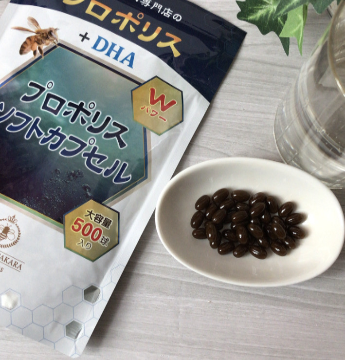 プロポリスソフトカプセル500/蜂の宝本舗/健康サプリメントを使ったクチコミ（1枚目）